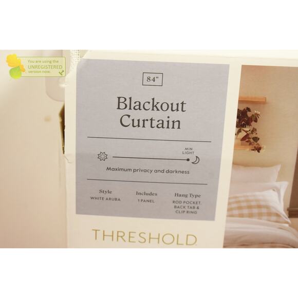 Threshold Rod Pocket Blackout Aruba Curtain Panel 50x84" Sour Cream (Marks)* - Picture 4 of 6